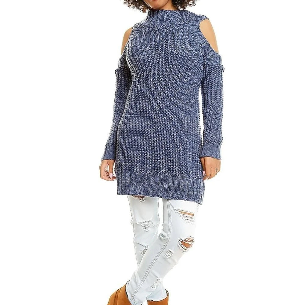 Hard-Knitted Maternity Jumper with Half-Zip