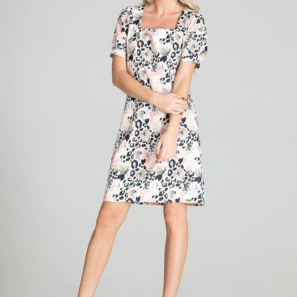 Blue Checkered Midi Dress