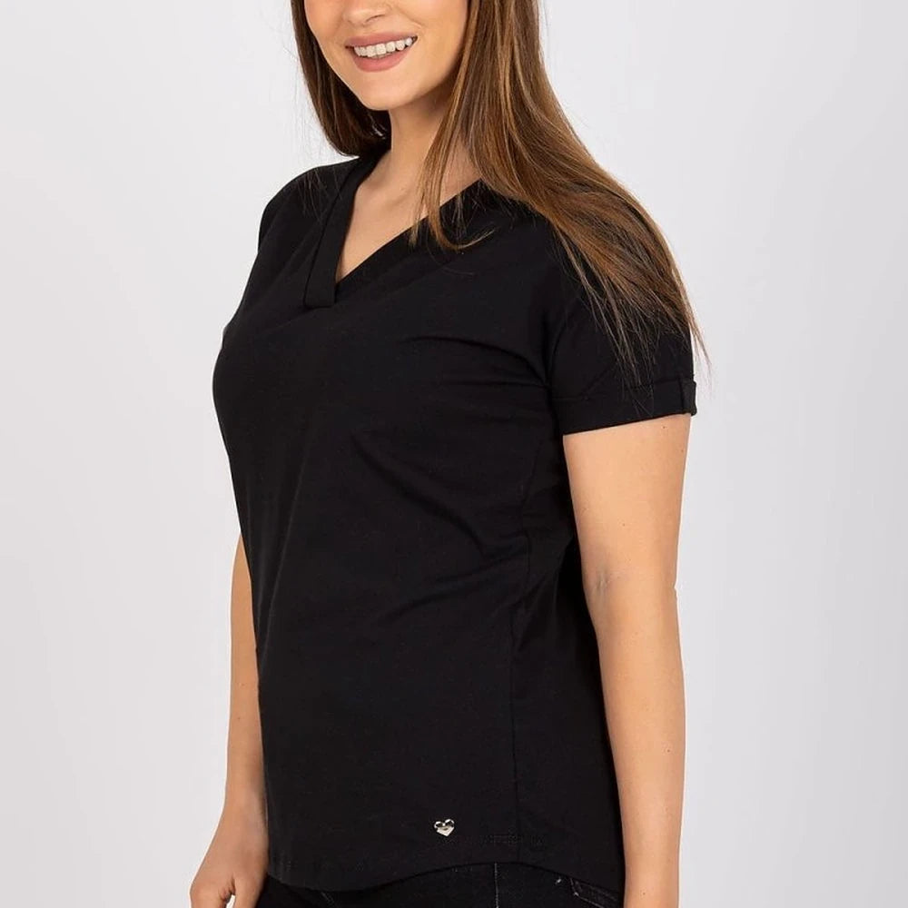 Cotton T-shirt Short Sleeve Simple Cut