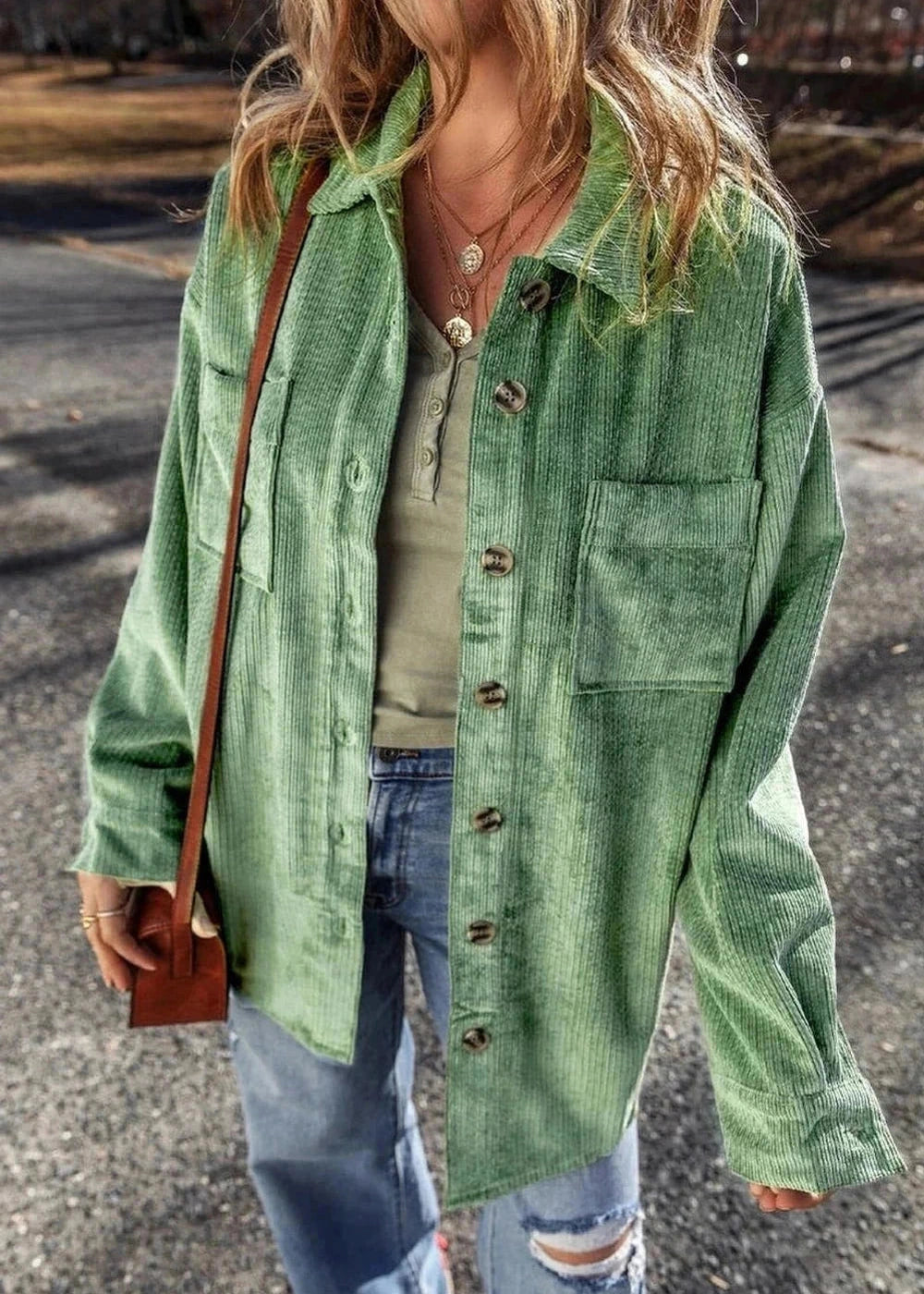 Polyester blend long sleeve jacket