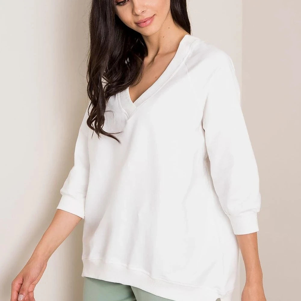 Loose Fit Sweatshirt - Cotton Spandex Blend
