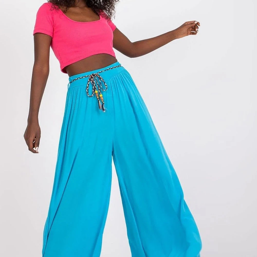 High-Waisted Wide-Leg Trousers