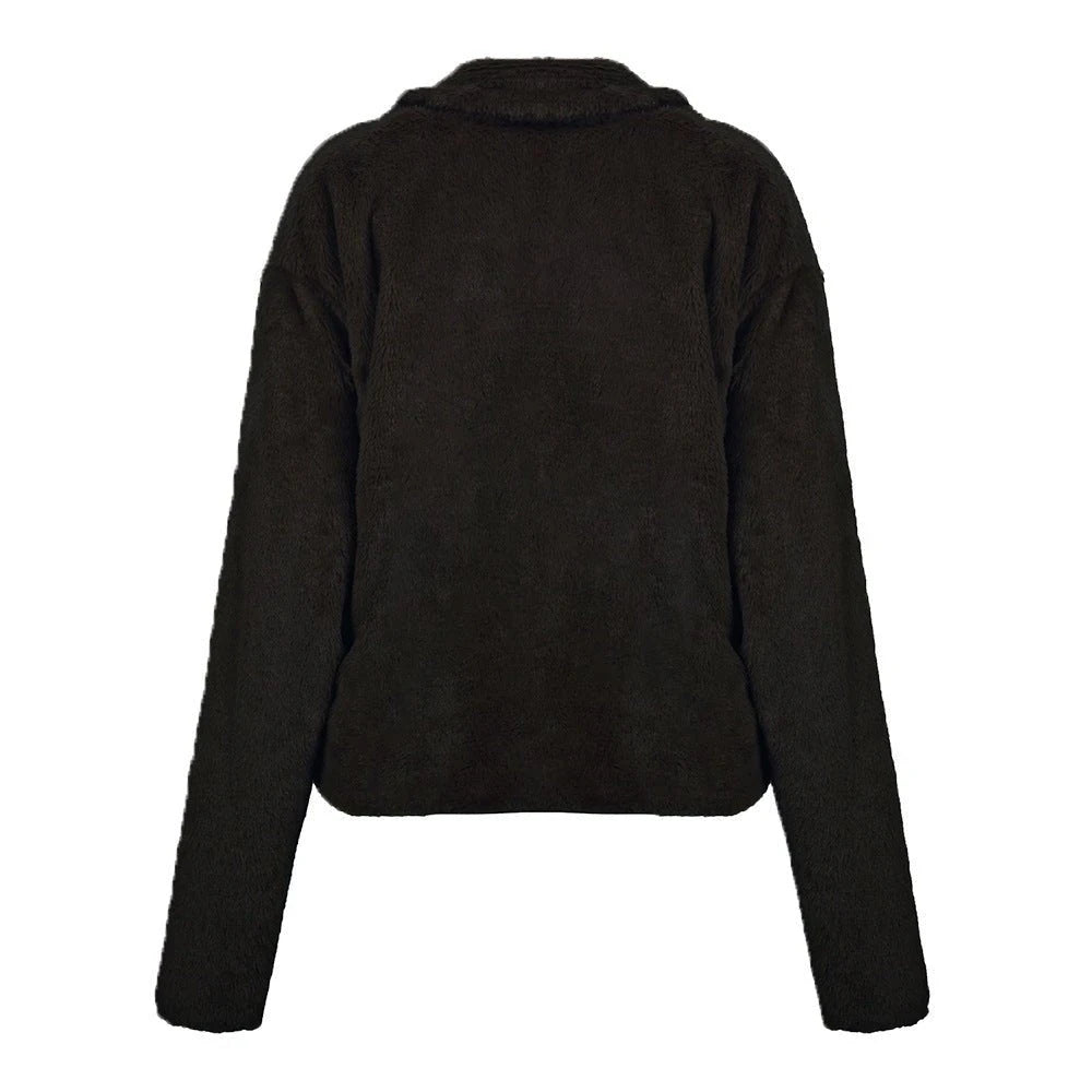 Women's Plush Open Shoulder Jacket