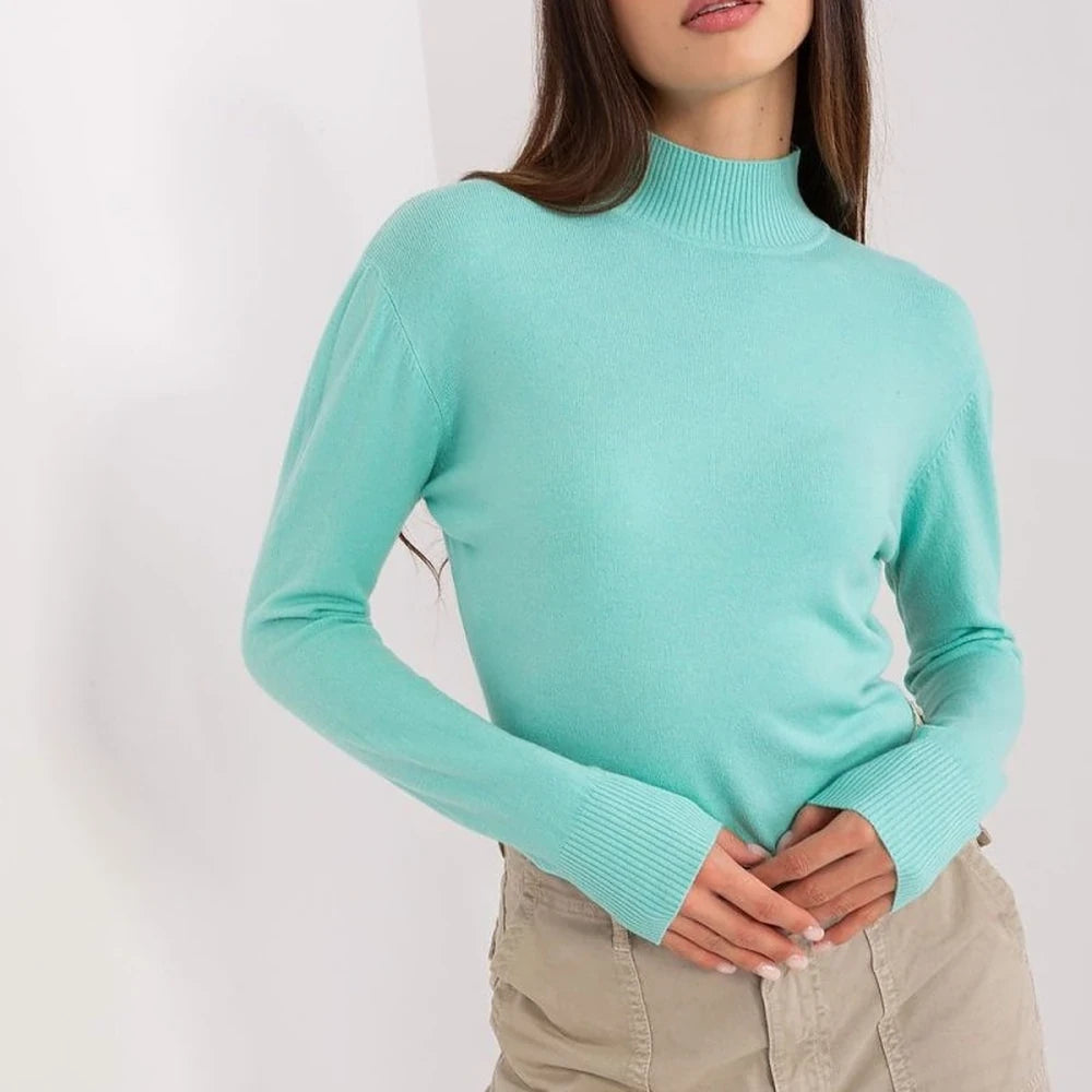 Striped Turtleneck Long Sleeve Sweater