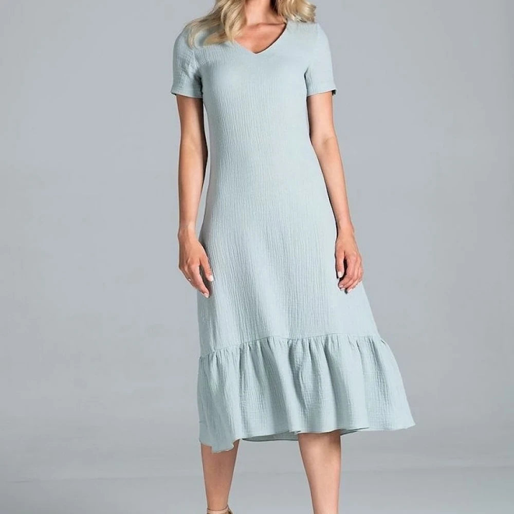 Midi Dress with Sweetheart Neckline