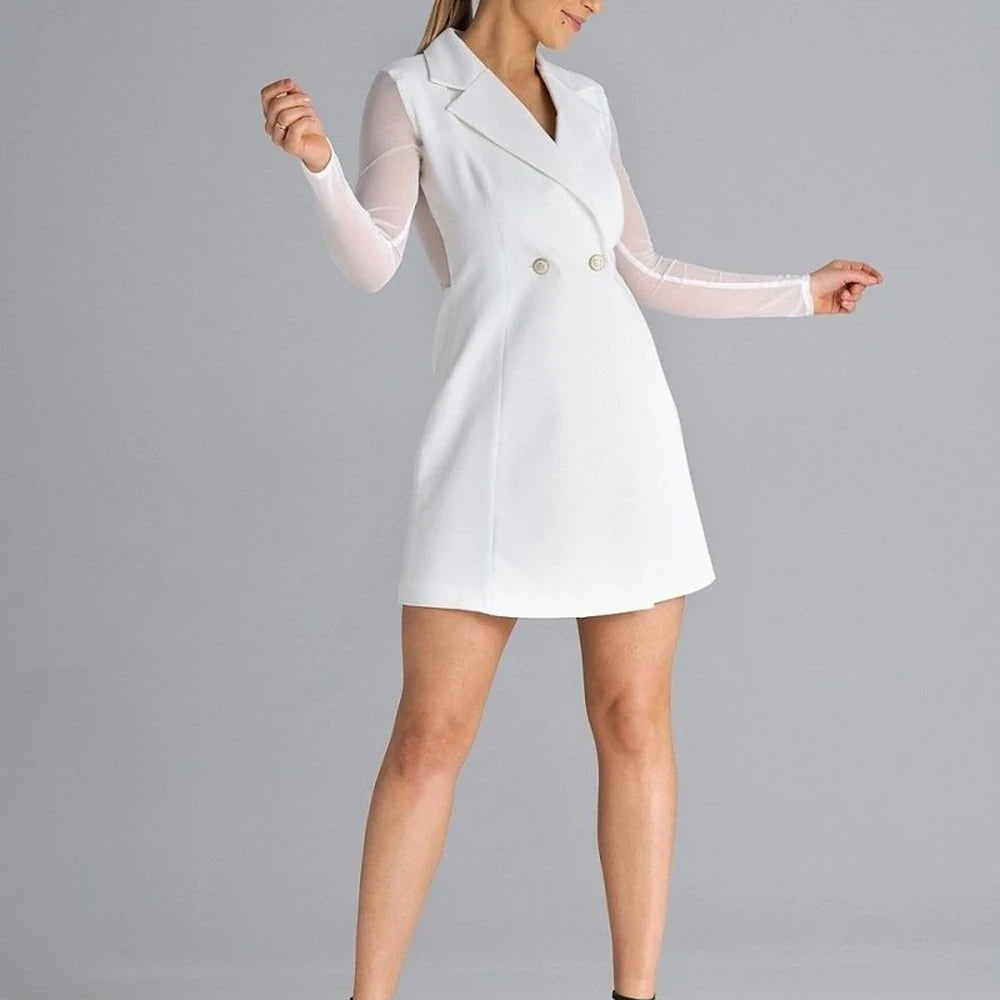 Short Jacket Dress with Mesh Back