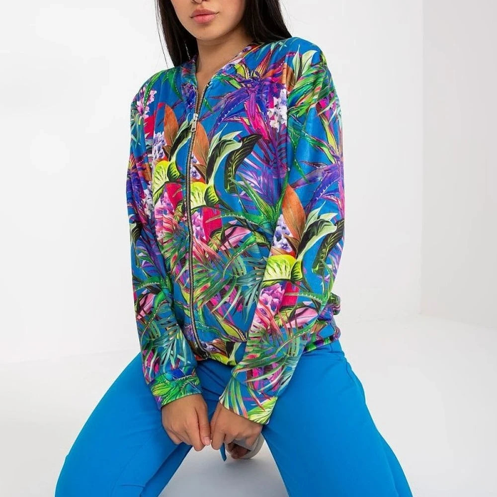 Women's Zippered Sweatshirt with Pockets