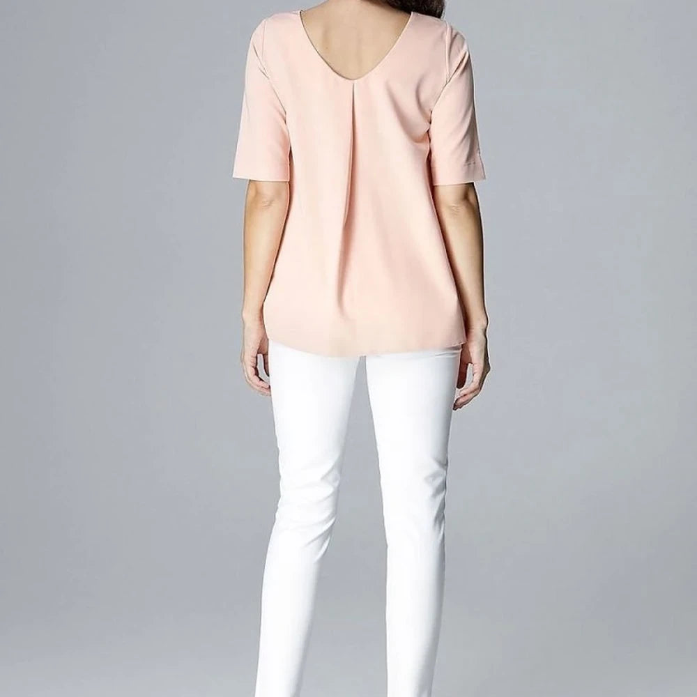 Loose Fit Blouse with Breathable Fabric