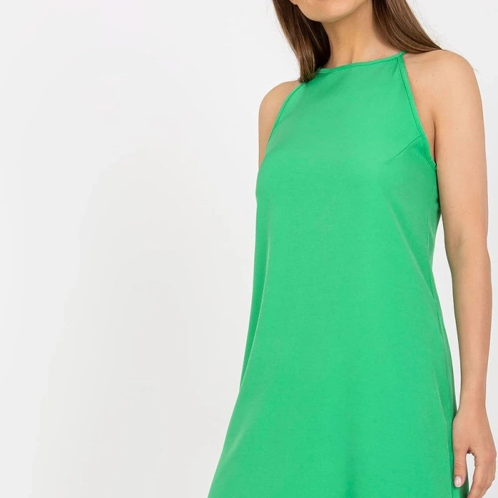 Strapless Day Dress Round Neck