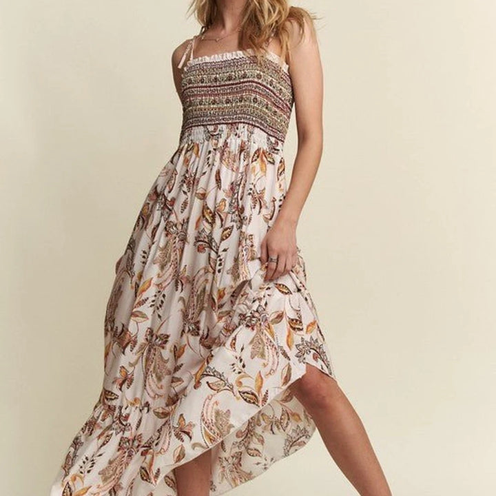 Smocked Cami Dress with Tie Straps