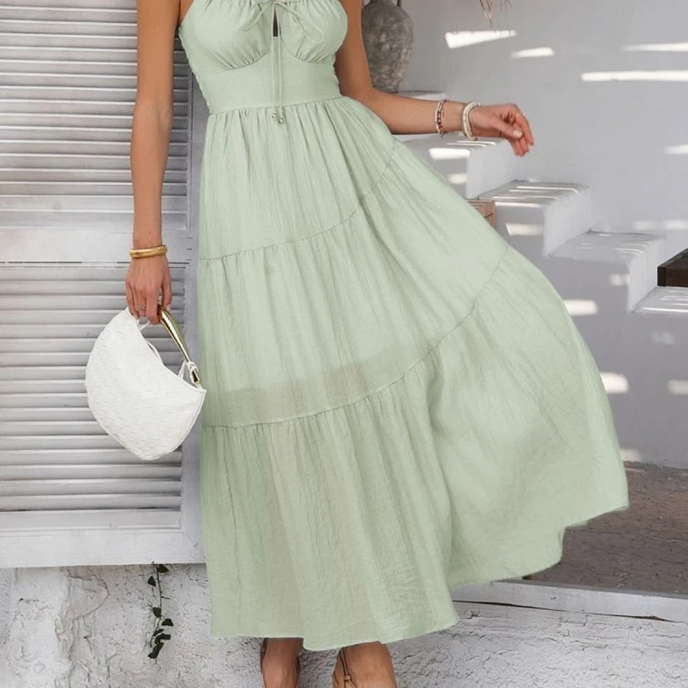 Smocked Tiered Maxi Cami Dress