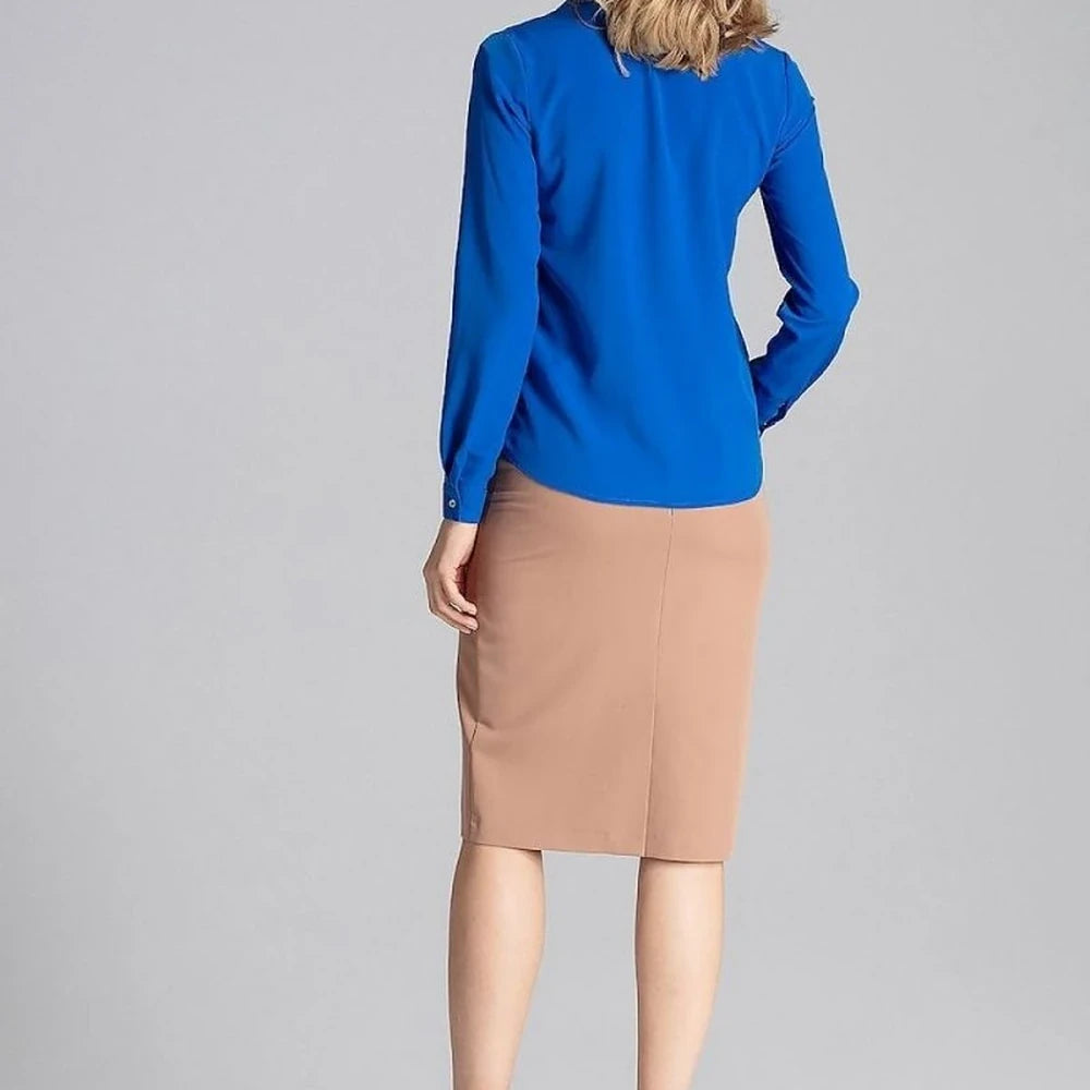 Elegant Long Sleeve Blouse with Collar