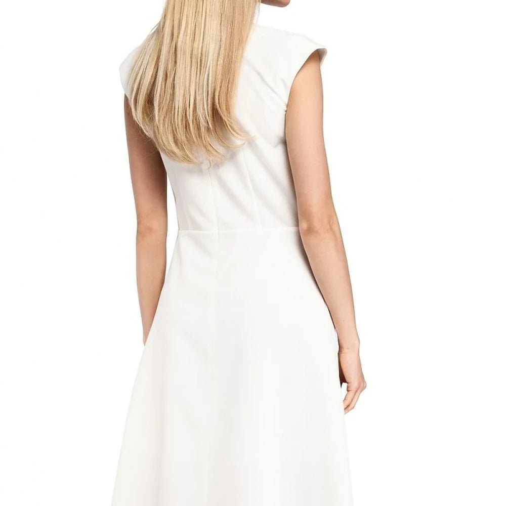 Classic Midi Dress with Pleated Skirt