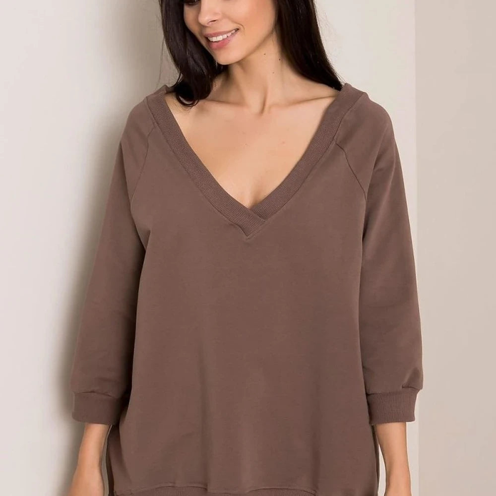 Loose Fit Sweatshirt - Cotton Spandex Blend