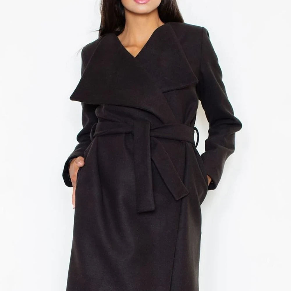 Oversize Fleece Coat with Belt & Pockets