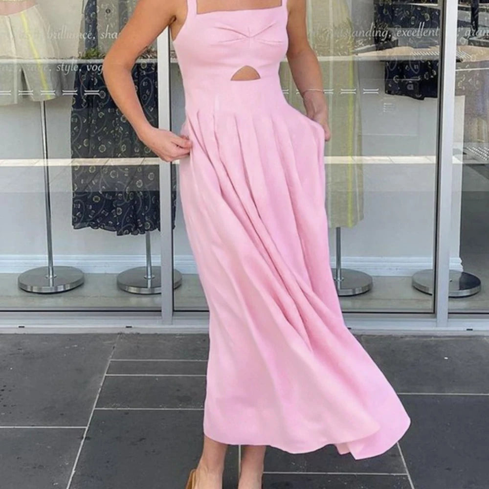 Devine Cutout Square Neck Cami Dress