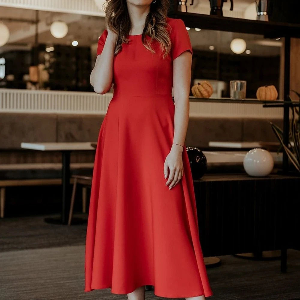 Long Sleeve Day Dress with Zipper