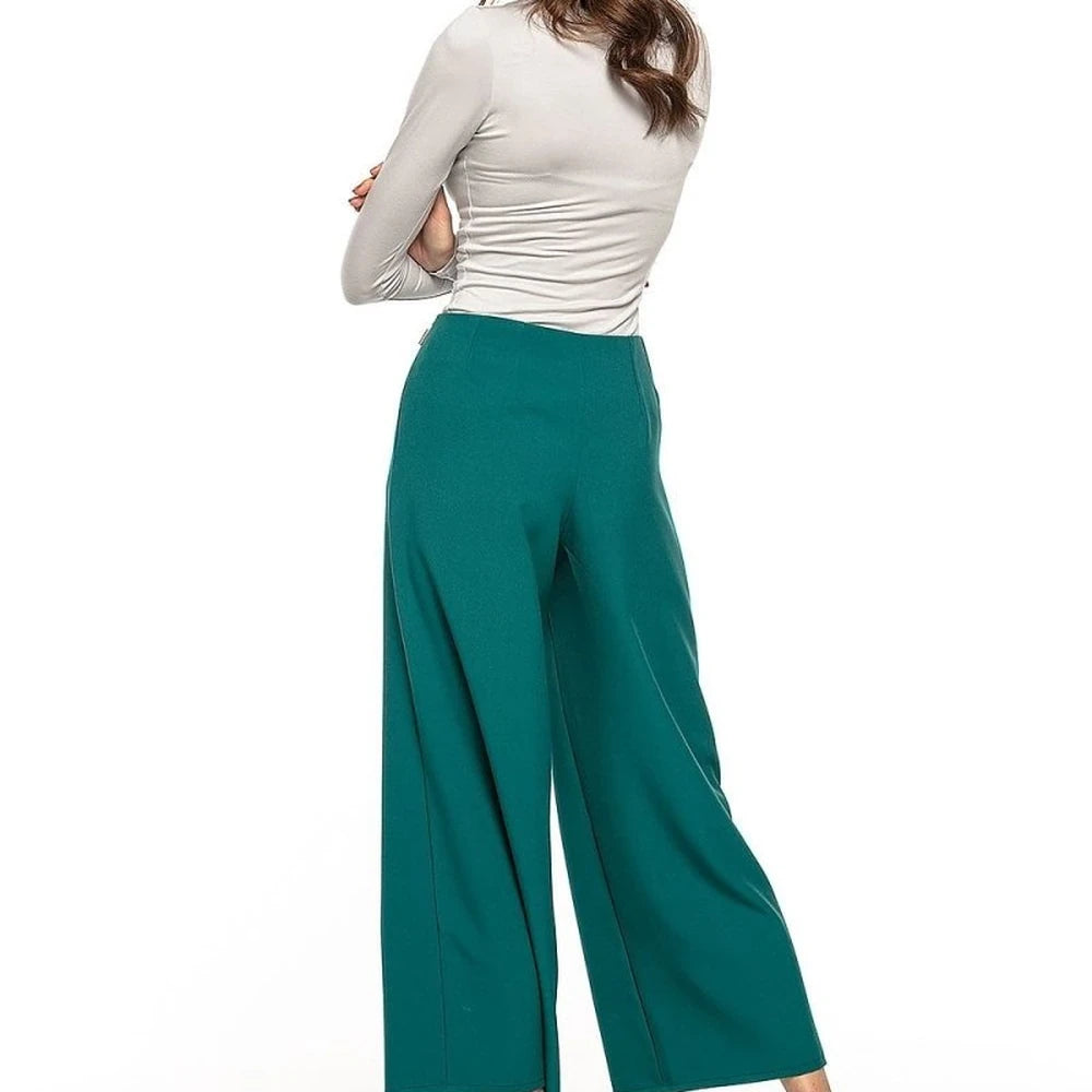High Waisted Wide Leg Trousers