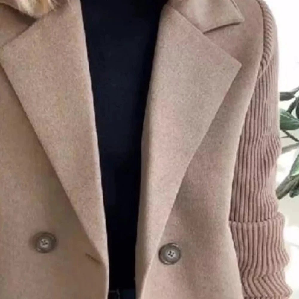 Women's Wool Blend Double-Breasted Blazer