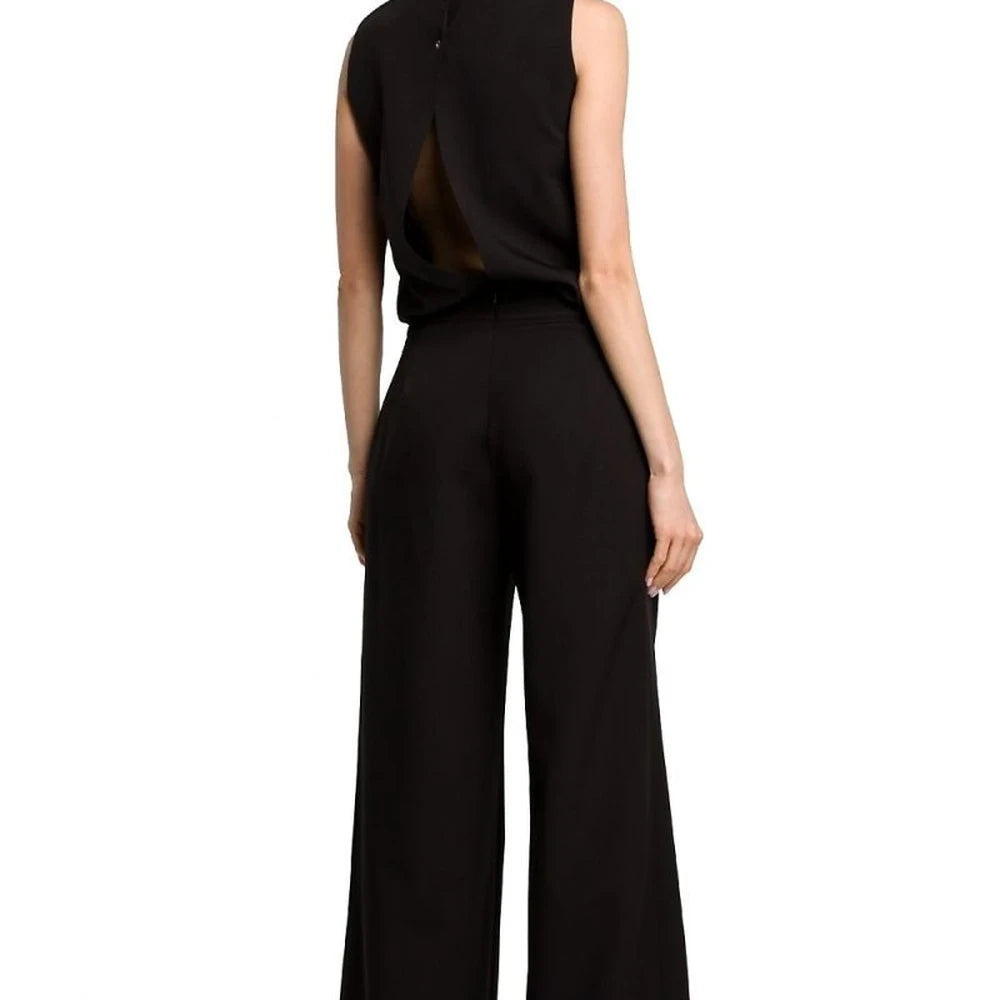 Women's Elegant Pant Suit with Slit Back