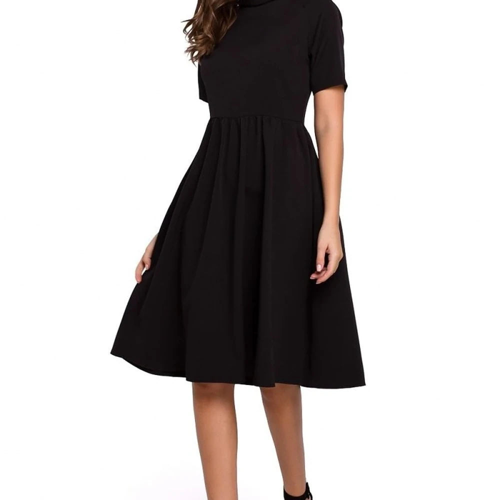 Red Ruffled Sleeve Day Dress