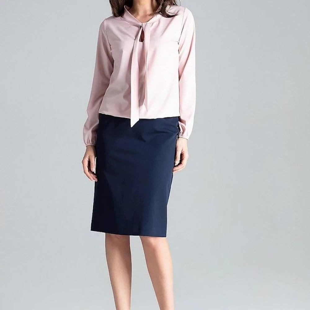 Women's Day Dress with Striped Contour