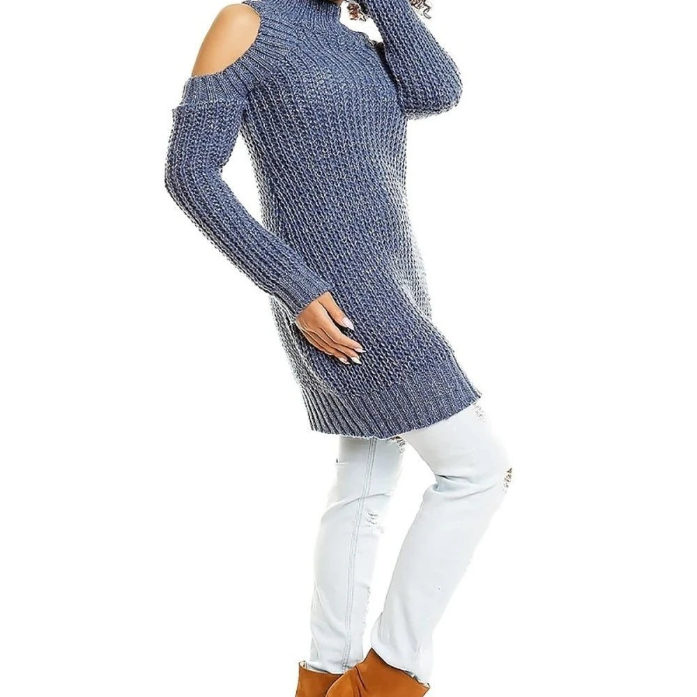 Hard-Knitted Maternity Jumper with Half-Zip