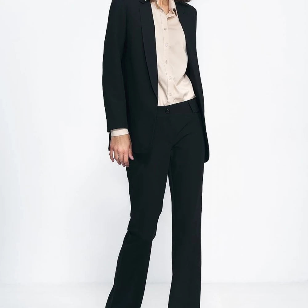 Elegant Lined Blazer Jacket