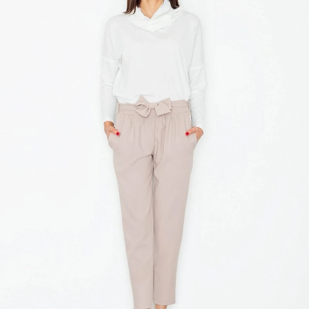 Women's Polyester Trousers with Sash