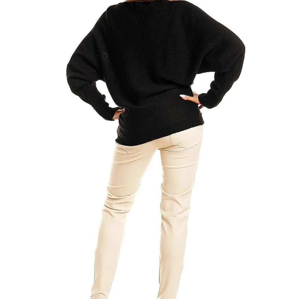 Oversize Pregnancy Sweater with Boat Neck