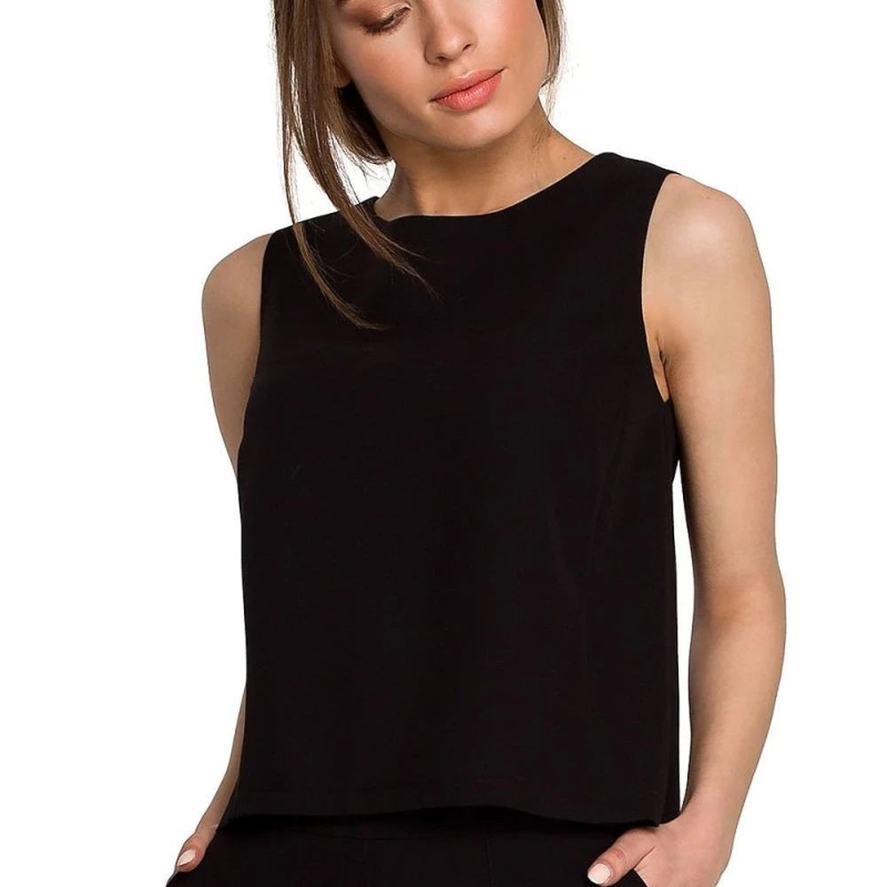 Sleeveless Trapeze Blouse