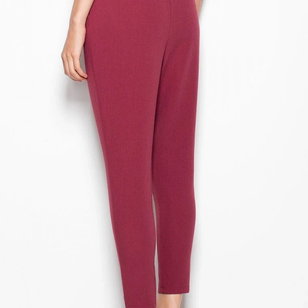 Tapered Leg Trousers with Waist Pockets