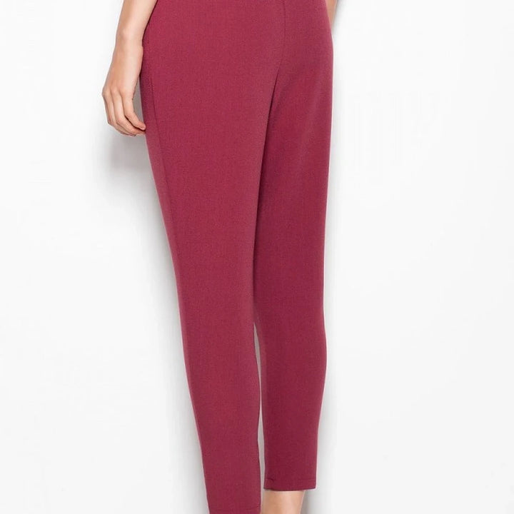 Tapered Leg Trousers with Waist Pockets