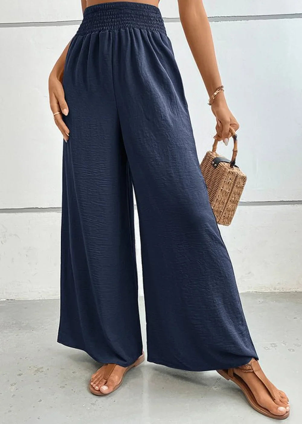 Champlain color flared wide-leg pants