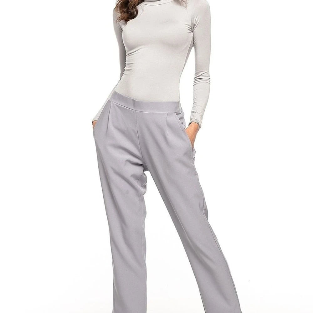 Women's Cigarette Trousers with Elastic Waist