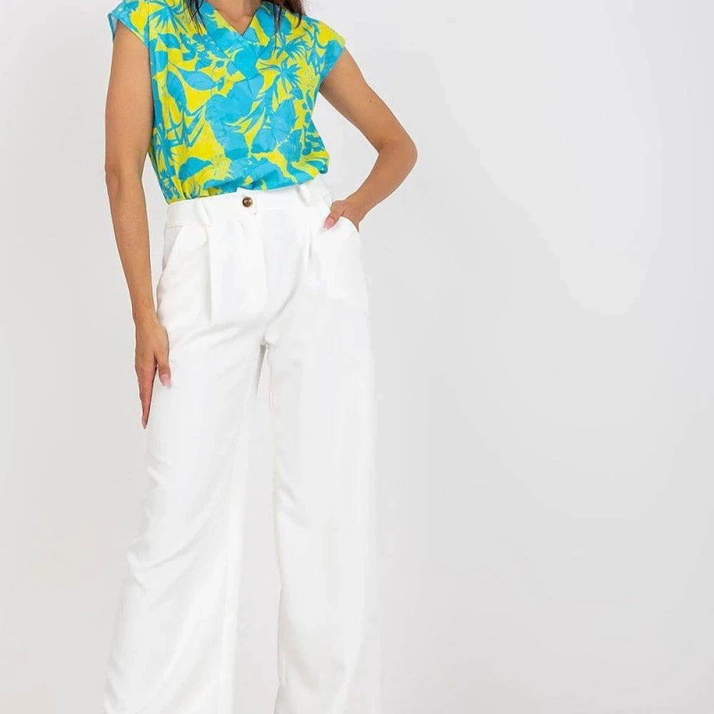 Women's High-Waisted Pleated Trousers