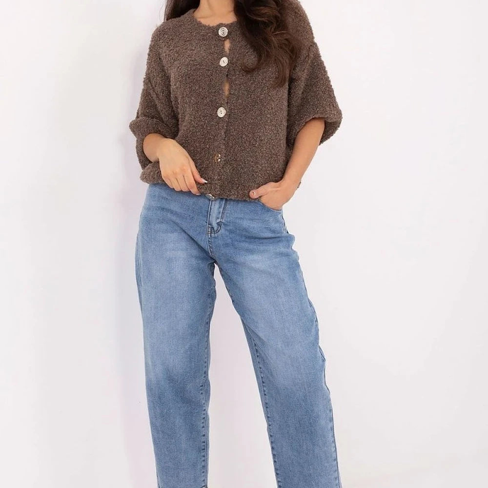 Textured Knit Button Front Cardigan Sweater