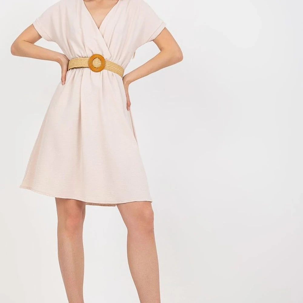 Cotton Spandex Envelope Front Dress