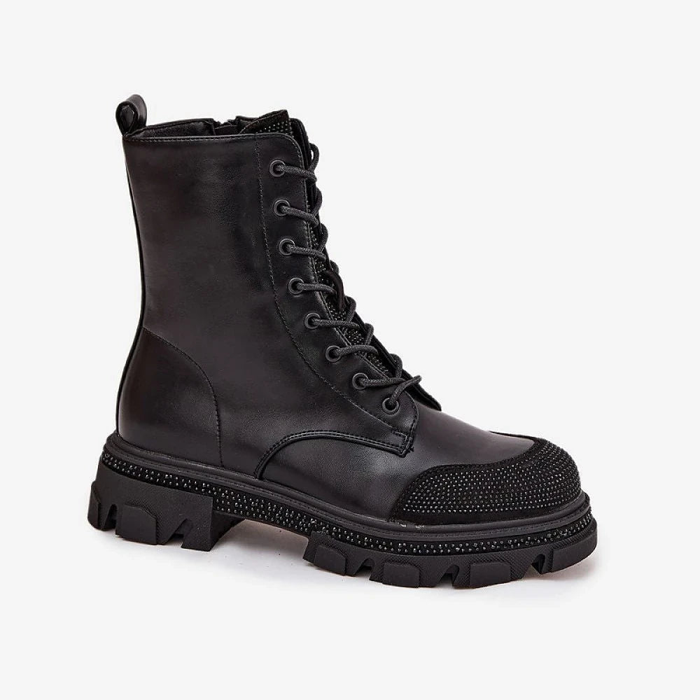 Eco Leather Work Boots with Zipper