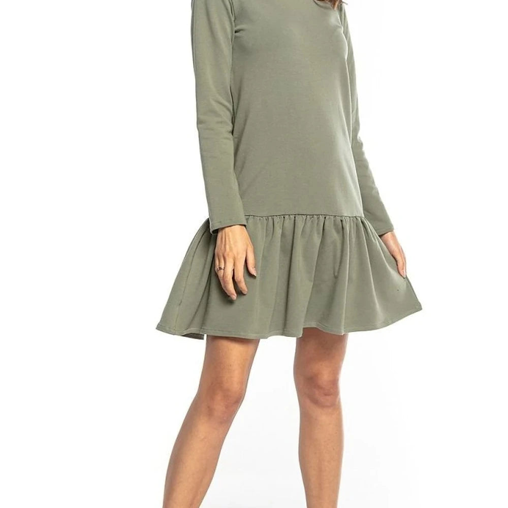 Sporty Midi Dress with Turtleneck | Tracksuit Knit