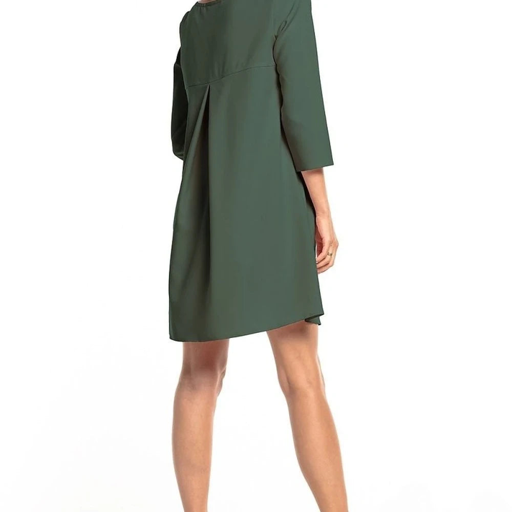 Day Dress with Short Sleeves and Belt