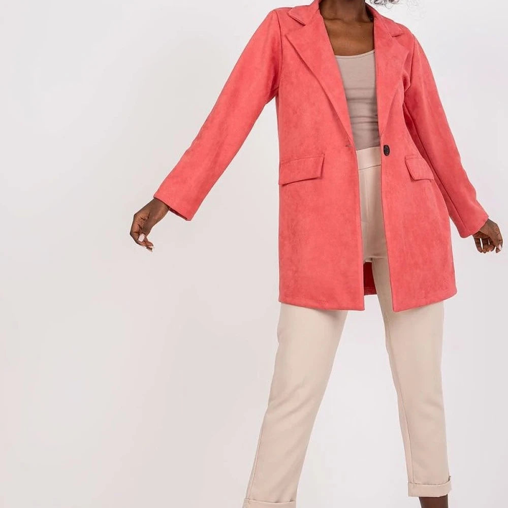 Imitation Suede Zipper Jacket