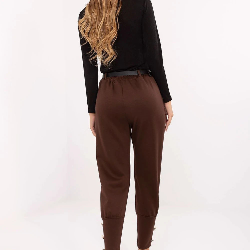 High-Waisted Tapered Tracksuit Trousers