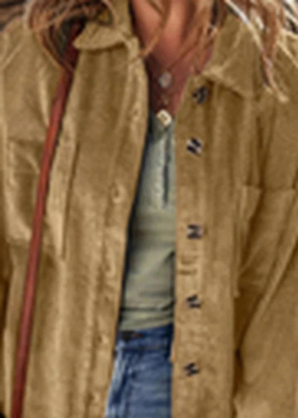 Polyester blend long sleeve jacket