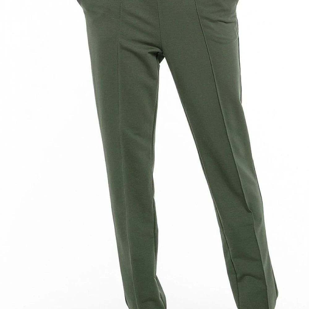 Cotton Knit Trousers with Pockets