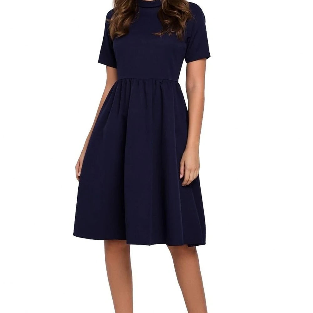 Red Ruffled Sleeve Day Dress