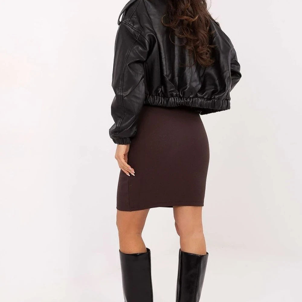 Women's Ribbed Cotton Knit Midi Skirt