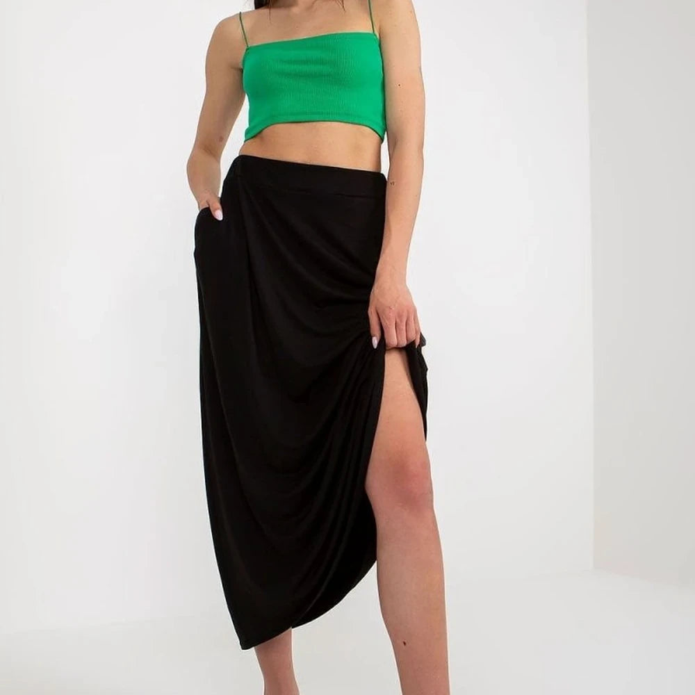 Rue Paris Summer Skirt with Elastic Waistband