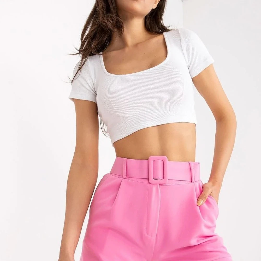 Women's Violet Spandex Polyester Shorts