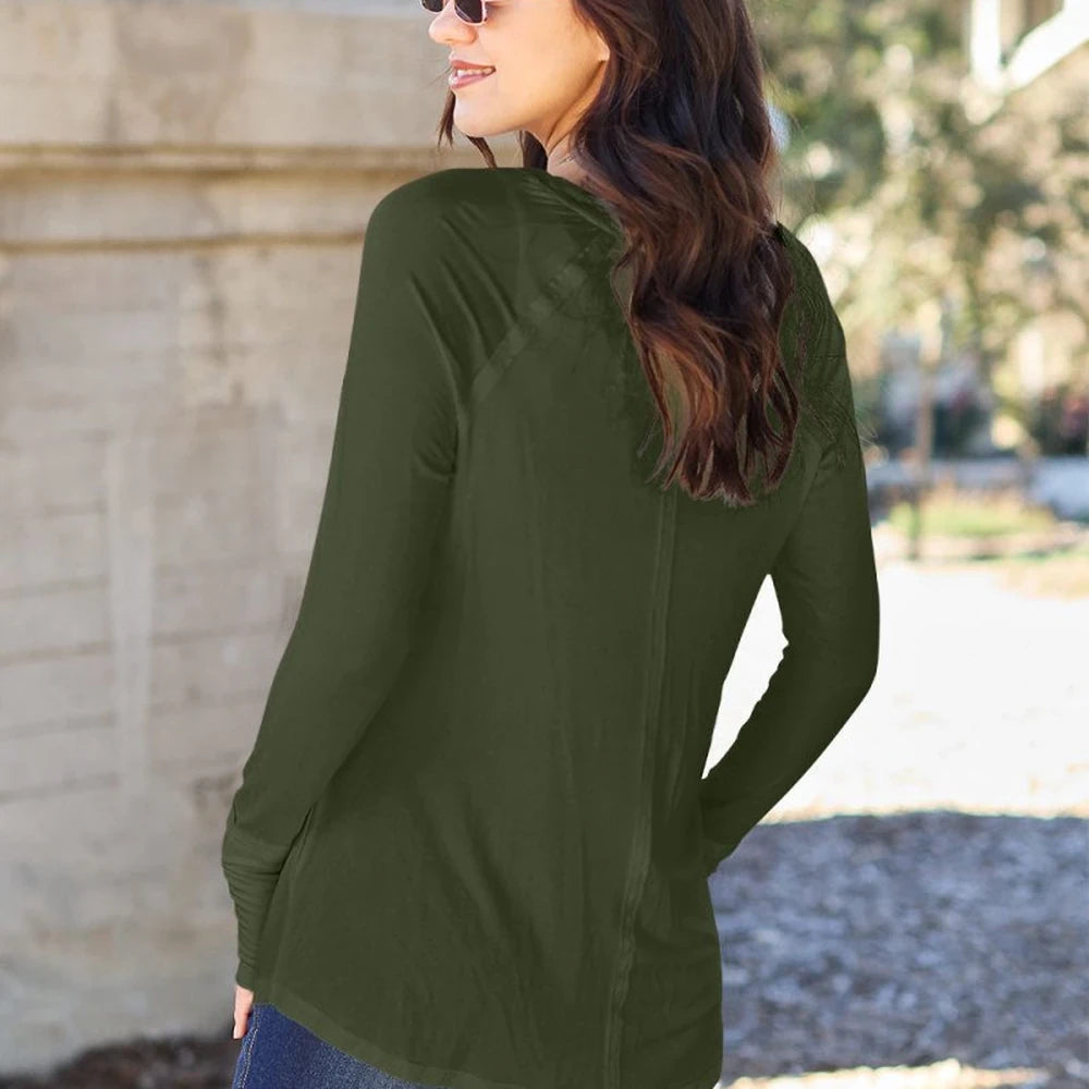 Women's Round Neck Long Sleeve Tee